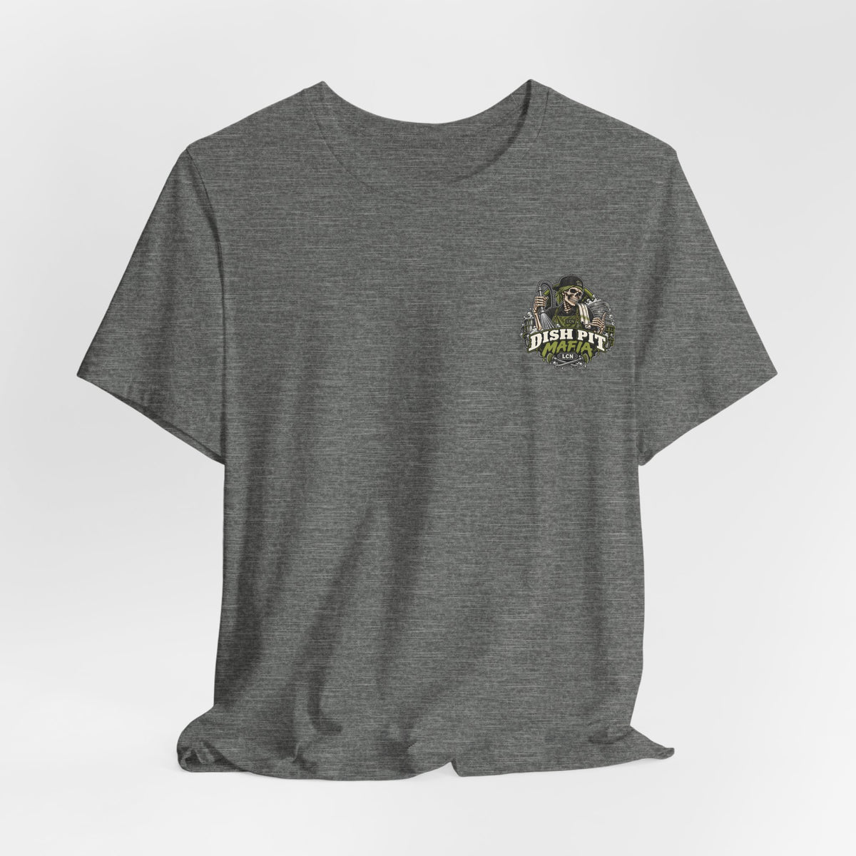 Dish Pit Mafia T-Shirt — 'Behind Every Clean Plate is a Dirty Job' Crewneck Tee