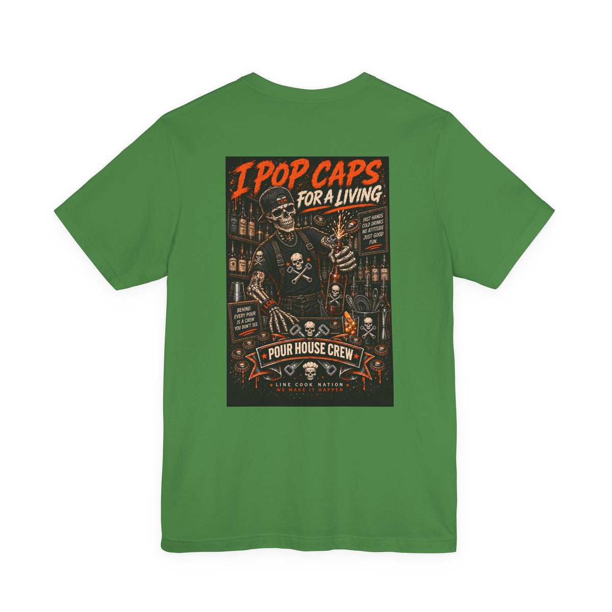 Line Cook Nation Cap Bartender Shirt - I Pop Caps