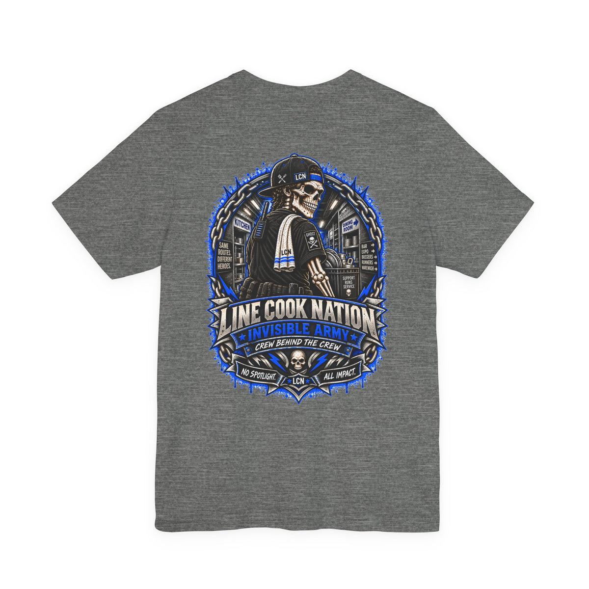 Line Cook Nation Invisible Army Tee — Ghost