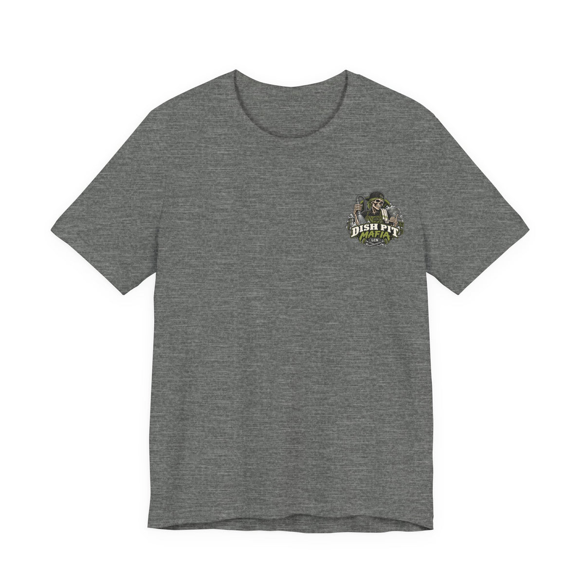 Dish Pit Mafia T-Shirt — 'Behind Every Clean Plate is a Dirty Job' Crewneck Tee