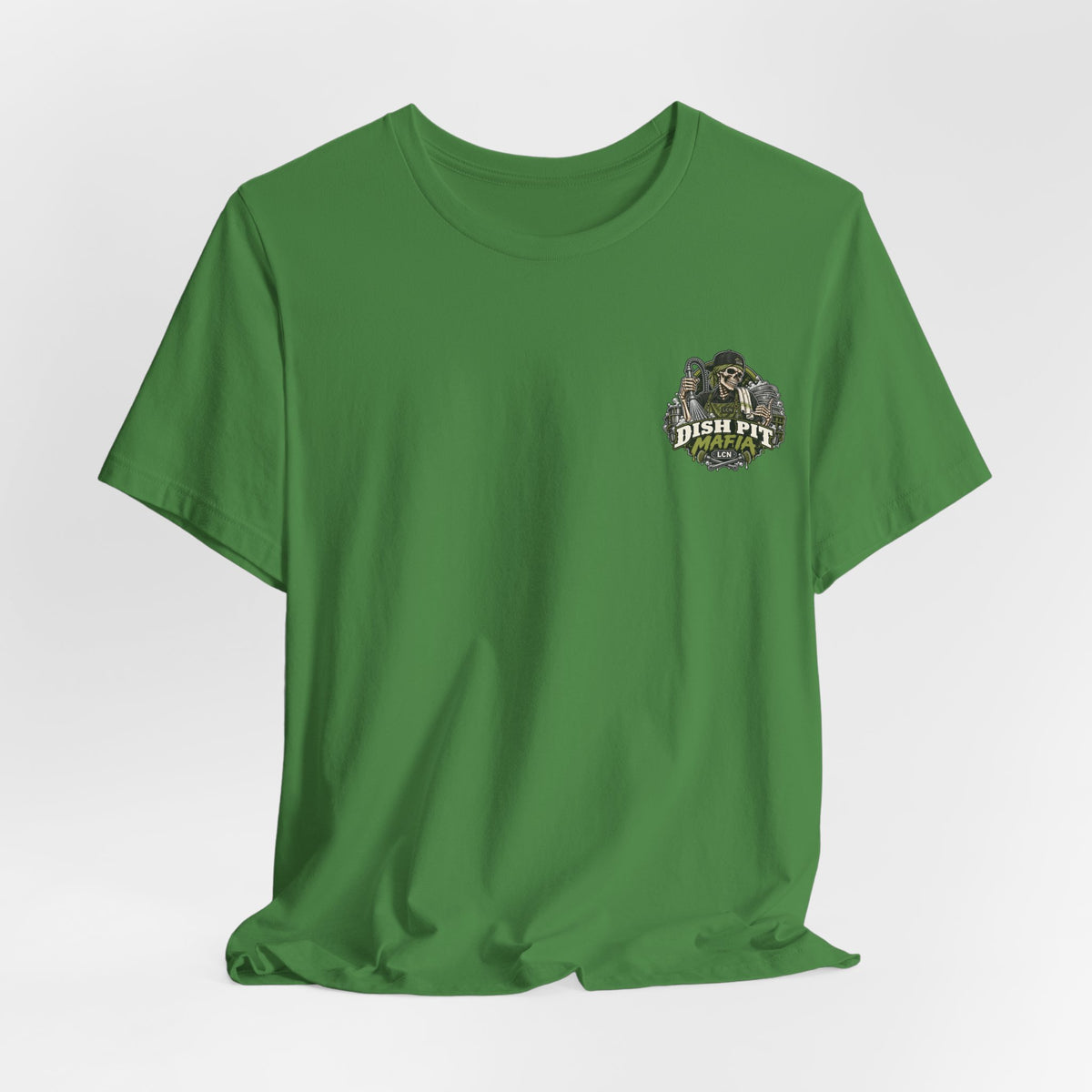 Dish Pit Mafia T-Shirt — 'Behind Every Clean Plate is a Dirty Job' Crewneck Tee