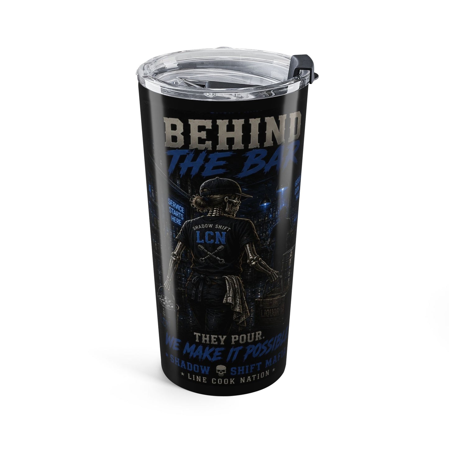 20oz Tactical Coffee Tumbler — Blue Badge Shift Crew Insulated Travel Mug