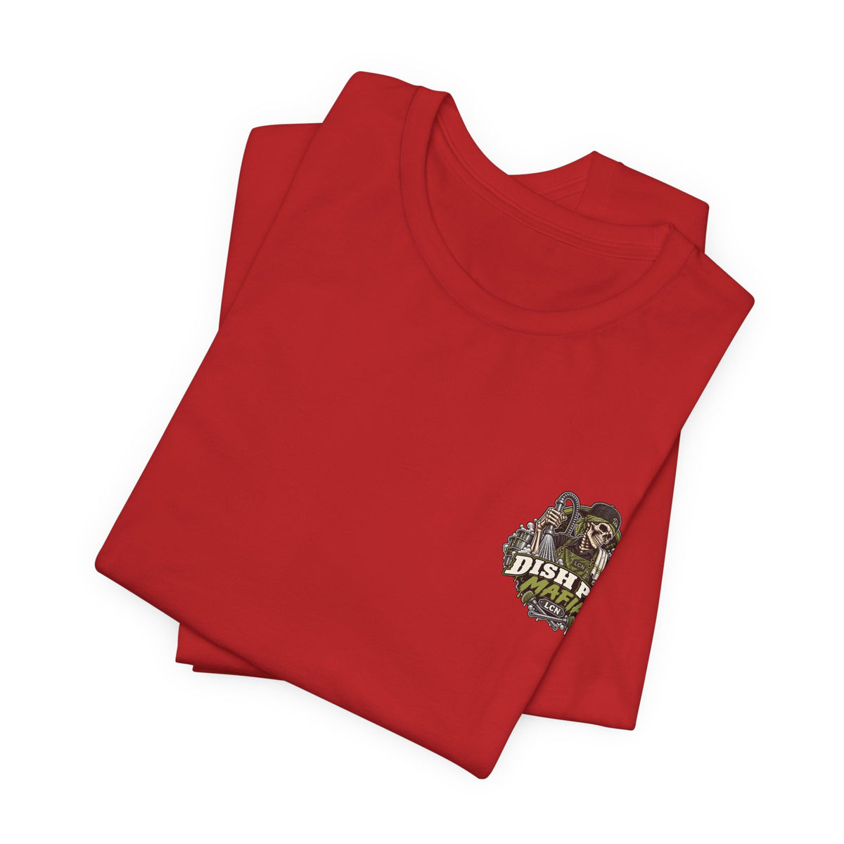 Dish Pit Mafia T-Shirt — 'Behind Every Clean Plate is a Dirty Job' Crewneck Tee