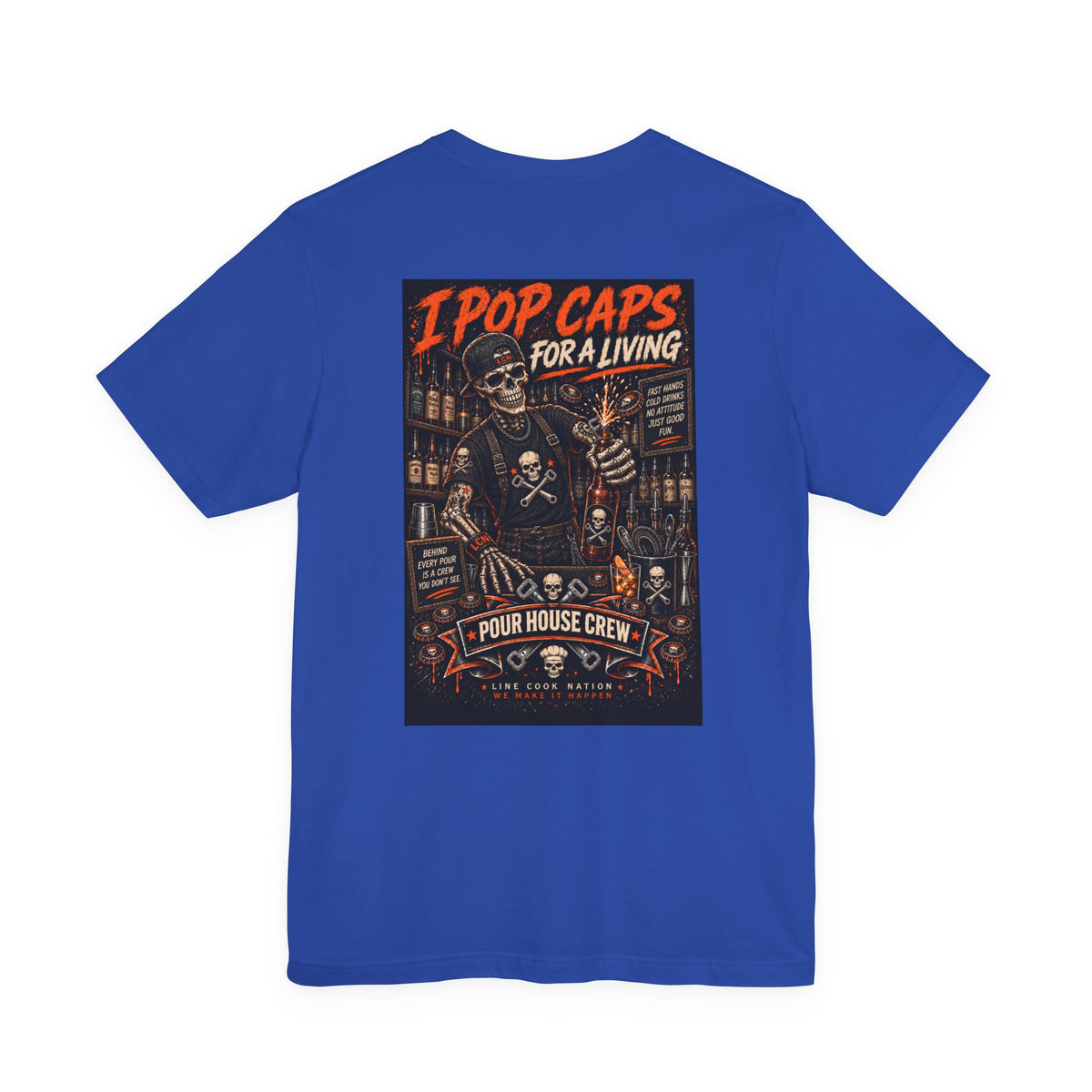 Line Cook Nation Cap Bartender Shirt - I Pop Caps